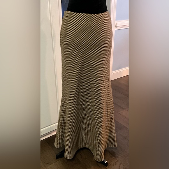 Chadwicks Vintage Brown Houndstooth, Wool Skirt Yellowstone - Picture 7 of 7